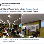 Maria Alejandra Sierra
@asierra93

MetaSUB and Metagenomics talk by  @mason_lab  at 
#MetaSUB2019 annual conference in Istanbul, Turkey